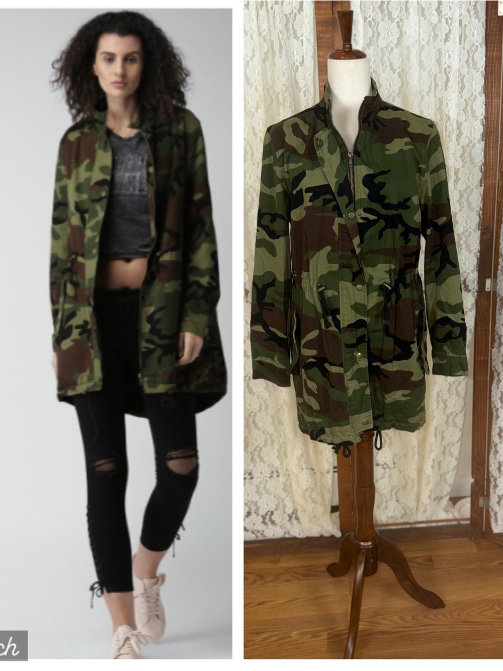 Funky Forever 21 Camo Utility Jacket